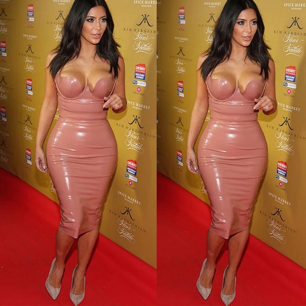 leather pink prom dresses strapless slim backless evening dress sleeveless tea length party red carpet runway fashion gowns, Black
leather pink prom dresses strapless slim backless evening dress sleeveless tea length party red carpet runway fashion gowns, Black