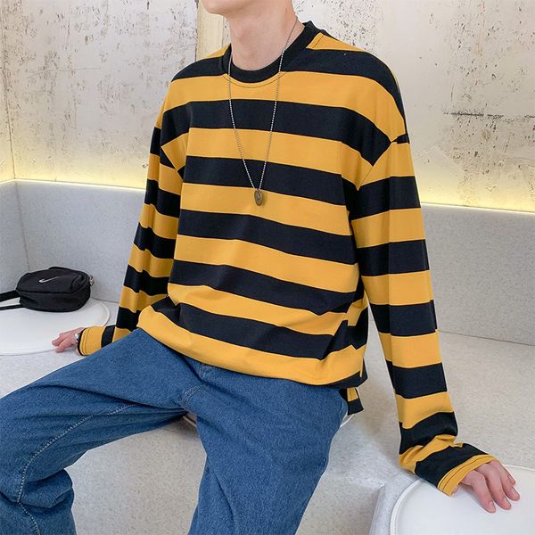 spring and autumn chic hong kong style korean-style ins stripes loose-fit bf couples men's trend crew neck long sleeve students, Black
spring and autumn chic hong kong style korean-style ins stripes loose-fit bf couples men's trend crew neck long sleeve students, Black