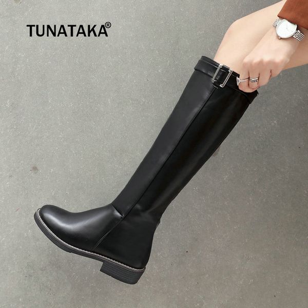 flat with knee high boots women pu leather low heel boots slip on autumn winter fashion long woman shoes plus size 43 2018, Black
flat with knee high boots women pu leather low heel boots slip on autumn winter fashion long woman shoes plus size 43 2018, Black