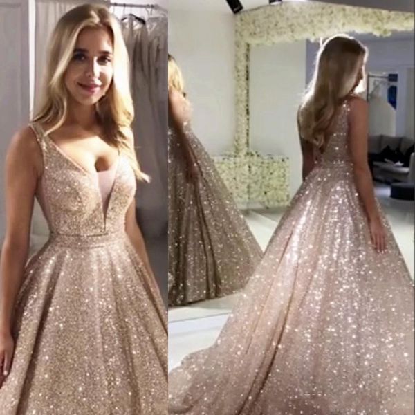 prom dresses sequined lace rose gold v neck silver ball gown sequins middle east backless long party dress formal evening gowns, Black
prom dresses sequined lace rose gold v neck silver ball gown sequins middle east backless long party dress formal evening gowns, Black