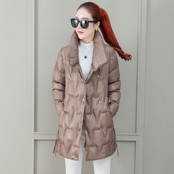 women solid thin bread down coat 2019 new korean winter fashion splice stand collar button pockets loose simple outerwear, Black
women solid thin bread down coat 2019 new korean winter fashion splice stand collar button pockets loose simple outerwear, Black