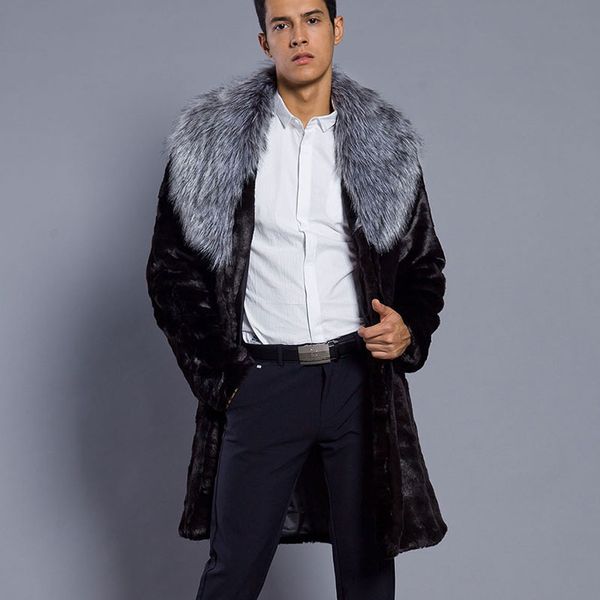 new men's winter faux fur jacket long windbreaker thick warm turn down fur collar faux jacket men coats 6q2427, Tan;black
new men's winter faux fur jacket long windbreaker thick warm turn down fur collar faux jacket men coats 6q2427, Tan;black