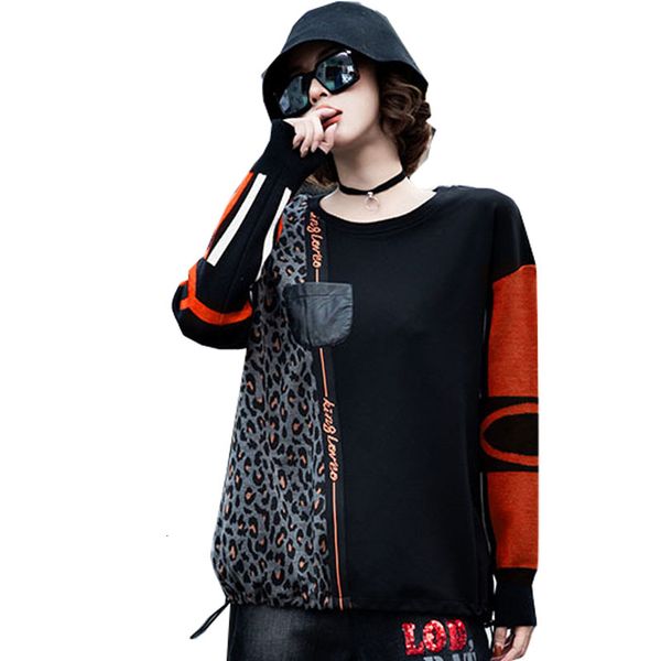 qing mo black women pullovers sweater 2019 women leopard patchwork sweater female personality zqy2598, White;black
qing mo black women pullovers sweater 2019 women leopard patchwork sweater female personality zqy2598, White;black