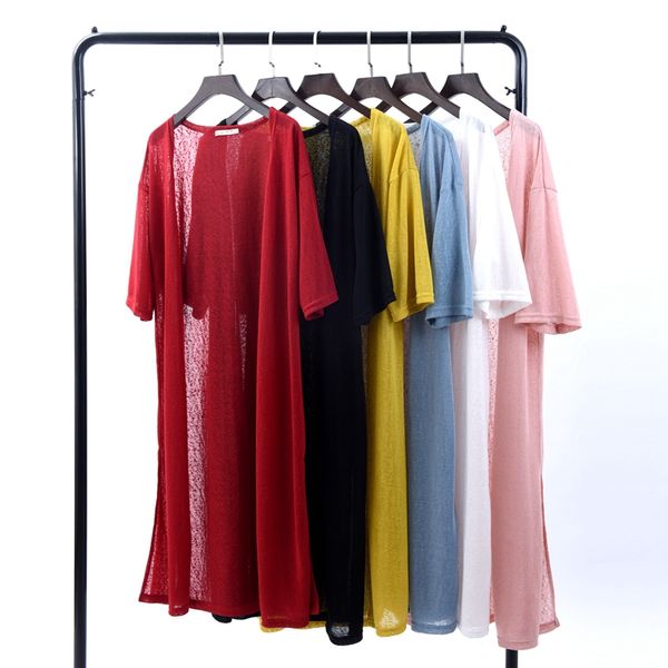 summer 5-point sleeve women's loose size coat travel vacation long shawl sunscreen coat, Black;brown
summer 5-point sleeve women's loose size coat travel vacation long shawl sunscreen coat, Black;brown
