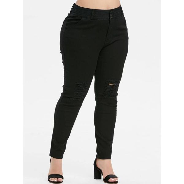 rosegal plus size high rise skinny ripped jeans for women destroyed hole pencil pants 2019 zipper solid color tight pants, Blue
rosegal plus size high rise skinny ripped jeans for women destroyed hole pencil pants 2019 zipper solid color tight pants, Blue