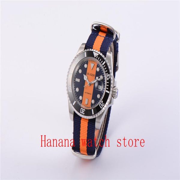 fashion 40mm bliger orange blue dial ceramic bezel wrist watches sapphire crystal miyota automatic movement men's watch, Slivery;brown
fashion 40mm bliger orange blue dial ceramic bezel wrist watches sapphire crystal miyota automatic movement men's watch, Slivery;brown