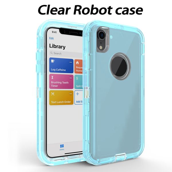 Clear robot ca e tran parent armor back cover hockproof defender ca e for iphone x 8 7 am ung 9 10 plu opp bag 
Clear robot ca e tran parent armor back cover hockproof defender ca e for iphone x 8 7 am ung 9 10 plu opp bag
