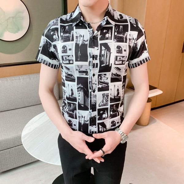 holiday hawaiian shirt blusa camisas para hombre summer printing shirt men half sleeve casual slim fit business streetwear, White;black
holiday hawaiian shirt blusa camisas para hombre summer printing shirt men half sleeve casual slim fit business streetwear, White;black