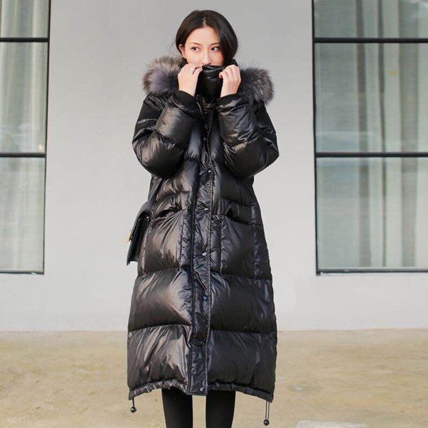 big fur collar winter down jacket women clothing long slim new fashion thickening loose women down coat ladies outerwear, Black
big fur collar winter down jacket women clothing long slim new fashion thickening loose women down coat ladies outerwear, Black