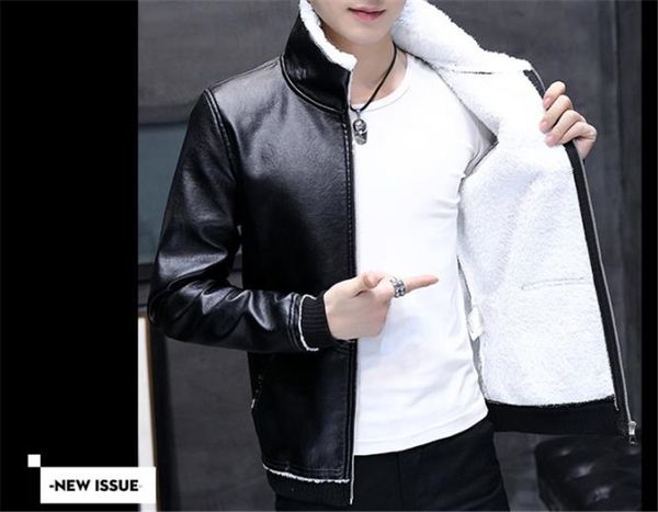 slim stand collar mens pu leather jackets autumn thick long sleeve mens outerwear fashion mens faux leather coats, Black
slim stand collar mens pu leather jackets autumn thick long sleeve mens outerwear fashion mens faux leather coats, Black