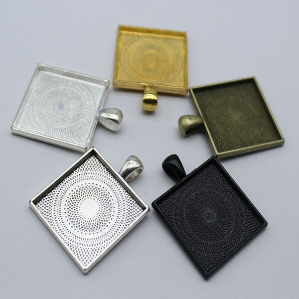 100pcs fit 25mm square glass cabochon base setting pendant tray for jewelry making vintage jewelry findings, Slivery;crystal
100pcs fit 25mm square glass cabochon base setting pendant tray for jewelry making vintage jewelry findings, Slivery;crystal