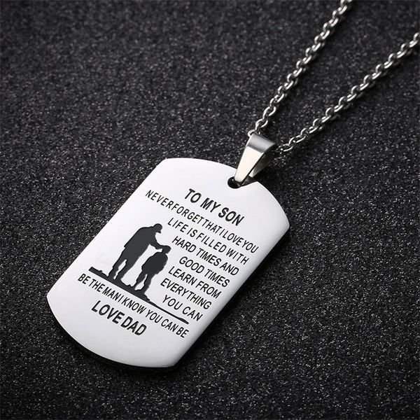 ijd9999 engravable stainless steel necklace family pendant for son, daughter, etc, Silver
ijd9999 engravable stainless steel necklace family pendant for son, daughter, etc, Silver