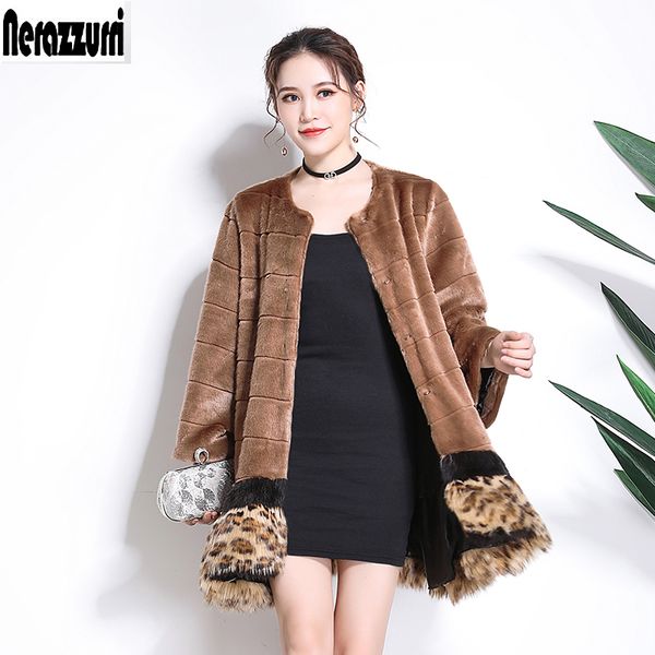 nerazzurri fishtail faux fur coat woman leopard print hem large size outwear 4xl 5xl 6xl 7xl warm furry stylish fake fur jacket, Black
nerazzurri fishtail faux fur coat woman leopard print hem large size outwear 4xl 5xl 6xl 7xl warm furry stylish fake fur jacket, Black