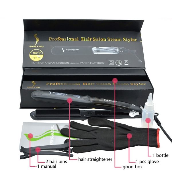 professional steam hair straighteners fast heat hair curler iron ceramic vapor flat iron straightening iron for dry & wet hair
professional steam hair straighteners fast heat hair curler iron ceramic vapor flat iron straightening iron for dry & wet hair
