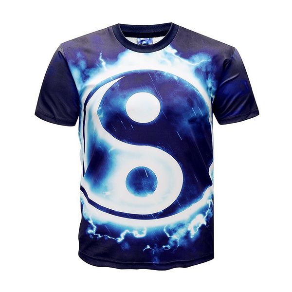 2020 designer summer new european and american short-sleeved t-shirt 3d digital printing style wholesale fashion creative personality, White;black 
2020 designer summer new european and american short-sleeved t-shirt 3d digital printing style wholesale fashion creative personality, White;black