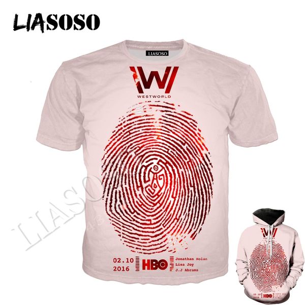 liasoso latest 3d print cozy polyester sportswear set creative film westworld kill fingerprint men women tees hoodie cx882, Black
liasoso latest 3d print cozy polyester sportswear set creative film westworld kill fingerprint men women tees hoodie cx882, Black