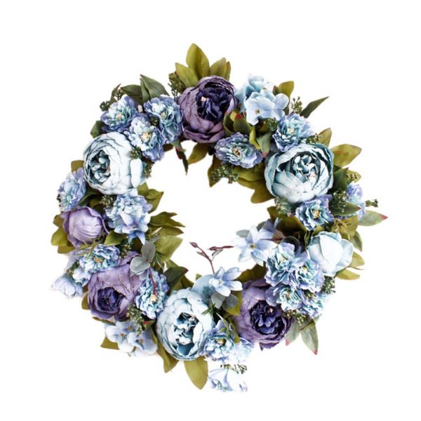 1pc artificial peony flower wreath with green leaves for front door window wall wedding home decor
1pc artificial peony flower wreath with green leaves for front door window wall wedding home decor