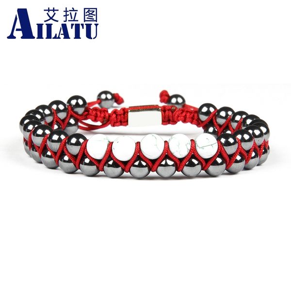 ailatu men bracelet double raw beaded 6mm natural hematite stone & blue beads friendship macrame bracelet 10pcs/lot, Golden;silver
ailatu men bracelet double raw beaded 6mm natural hematite stone & blue beads friendship macrame bracelet 10pcs/lot, Golden;silver
