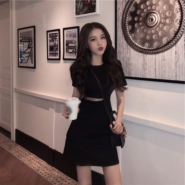women black a-line dress cool slim zipper casual round neck plus size ladies fashion skirt, Black;gray
women black a-line dress cool slim zipper casual round neck plus size ladies fashion skirt, Black;gray