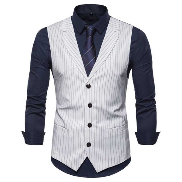 men's vests summer spring men suit vest single breasted striped blazer business office dress wedding casual waistcoat clothing, Black;white
men's vests summer spring men suit vest single breasted striped blazer business office dress wedding casual waistcoat clothing, Black;white