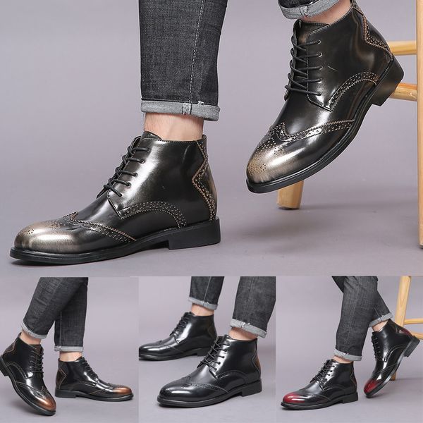 fashion men's retro round head high-belt cool tooling motorcycle boots, Black 
fashion men's retro round head high-belt cool tooling motorcycle boots, Black