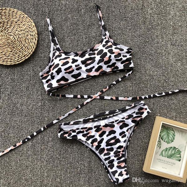 xreouga 2019 summer leopard bikini bandage swimsuit swimwear for women biquini, White;black
xreouga 2019 summer leopard bikini bandage swimsuit swimwear for women biquini, White;black