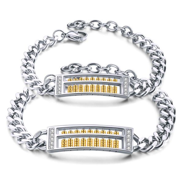 chinese abacus bracelet titanium stainless steel material chain bangle fade couple bracelets lover gifts fl1032, Black
chinese abacus bracelet titanium stainless steel material chain bangle fade couple bracelets lover gifts fl1032, Black