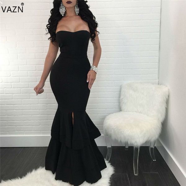 vazn 2019 party elegant women dress solid strapless sleeveless hollow out lady sheath maxi trumpet dress vestido lls0153, Black;pink
vazn 2019 party elegant women dress solid strapless sleeveless hollow out lady sheath maxi trumpet dress vestido lls0153, Black;pink