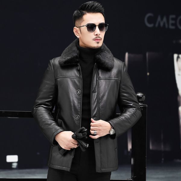 2019 genuine leather jacket winter jacket men collar down men vintage sheepskin coat plus size erkek mont my5134, Black
2019 genuine leather jacket winter jacket men collar down men vintage sheepskin coat plus size erkek mont my5134, Black