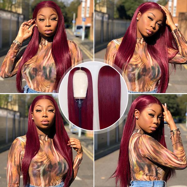 pre plucked 360 lace frontal wigs straight brazilian virgin human hair lace front wigs glueless 99j burgundy full end, Black
pre plucked 360 lace frontal wigs straight brazilian virgin human hair lace front wigs glueless 99j burgundy full end, Black