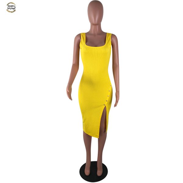 2019 new women spaghetti strap sleeveless side spit bodycon midi dress knee length office lady party dresses vestido lm9065, Black;gray
2019 new women spaghetti strap sleeveless side spit bodycon midi dress knee length office lady party dresses vestido lm9065, Black;gray