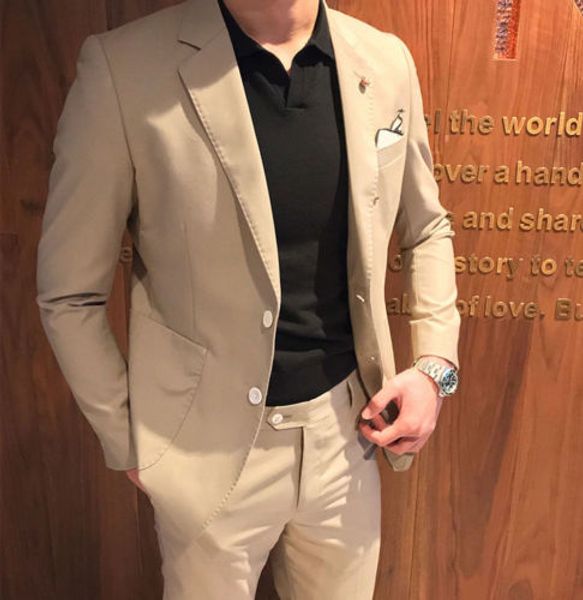 tpsaade khaki two pieces men's casual wear men's slim wedding groom tuxedos man formal suit party prom suits (jacket+pants, White;black
tpsaade khaki two pieces men's casual wear men's slim wedding groom tuxedos man formal suit party prom suits (jacket+pants, White;black