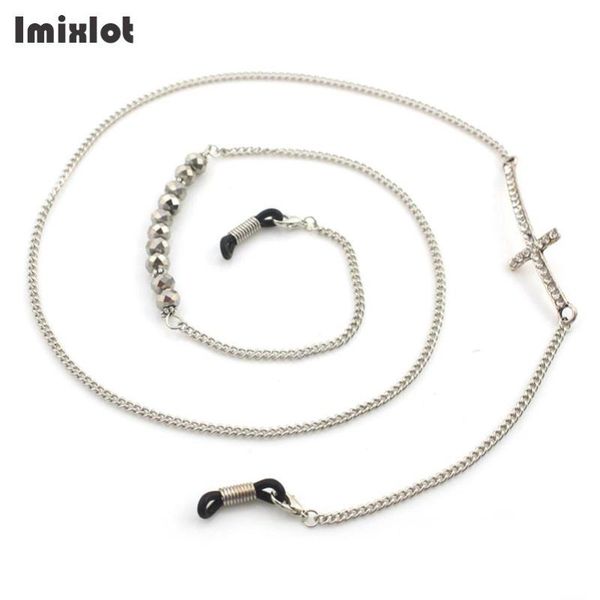 fashion reading glasses chain women metal sunglasses cords beaded eyeglass lanyard hold straps crystal cross eyewear retainer, Silver
fashion reading glasses chain women metal sunglasses cords beaded eyeglass lanyard hold straps crystal cross eyewear retainer, Silver