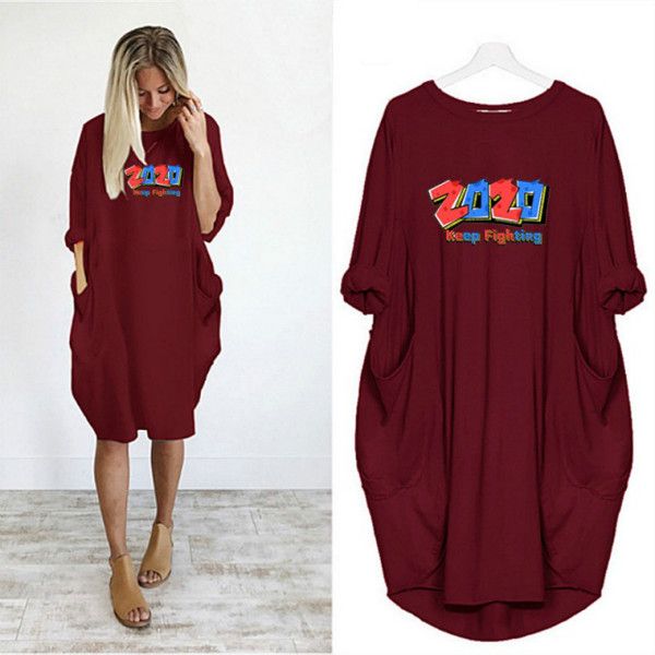 women fashion dressed 2020 new arrival summer casual long dresses letters number printing loose lady short sleeve dress 2020 selling, Black;gray
women fashion dressed 2020 new arrival summer casual long dresses letters number printing loose lady short sleeve dress 2020 selling, Black;gray