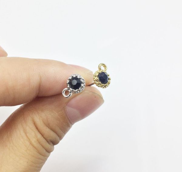 eruifa sell 10pcs 6mm black rhinestone stud based earring zinc alloy women wholesales earring jewelry diy handmade, Golden;silver
eruifa sell 10pcs 6mm black rhinestone stud based earring zinc alloy women wholesales earring jewelry diy handmade, Golden;silver