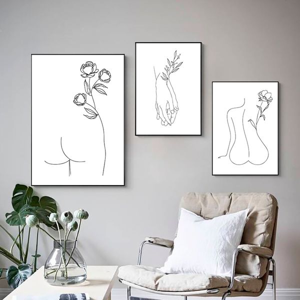 hand line drawing wall art abstract poster women body canvas painting flower minimalist print nordic picture living room decor
hand line drawing wall art abstract poster women body canvas painting flower minimalist print nordic picture living room decor