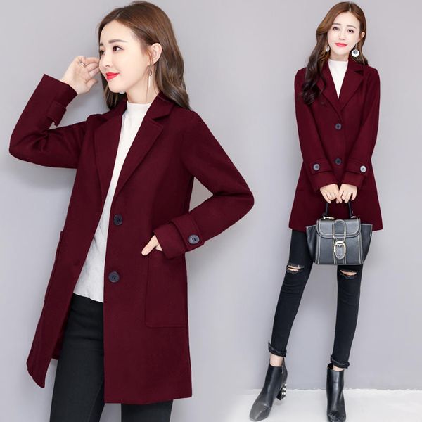 2018 fashion plus size women's clothing autumn winter woolen jackets blends coats elegant lady woolen coat female overcoat a1737, Black
2018 fashion plus size women's clothing autumn winter woolen jackets blends coats elegant lady woolen coat female overcoat a1737, Black