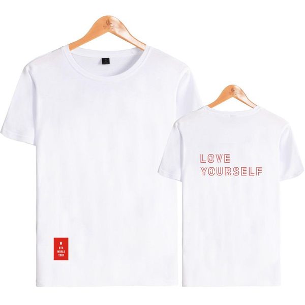 new bts bulletproof youth group love yourself loose large size men and women short-sleeved t-shirt, White;black
new bts bulletproof youth group love yourself loose large size men and women short-sleeved t-shirt, White;black