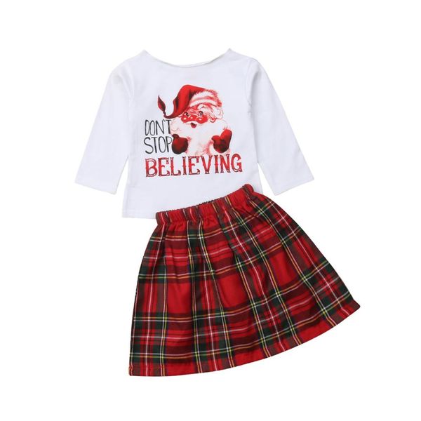 2pcs toddler baby girls christmas outfits clothes toddler princess t-shirt+tutu plaid skirts sets fashion little girls costumes, White
2pcs toddler baby girls christmas outfits clothes toddler princess t-shirt+tutu plaid skirts sets fashion little girls costumes, White