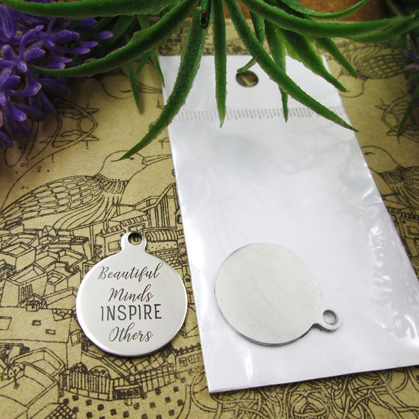 40pcs--"beautiful minds inspire others"stainless steel charms more style for choosing diy charms pendants for necklace, Bronze;silver
40pcs--"beautiful minds inspire others"stainless steel charms more style for choosing diy charms pendants for necklace, Bronze;silver
