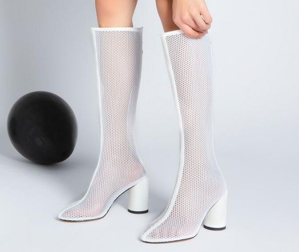 перевозка груза падения лето марка женщина air mesh черный белый круглый toe кружева прозрачный молния назад квадратный носок колено высокие, Black 
перевозка груза падения лето марка женщина air mesh черный белый круглый toe кружева прозрачный молния назад квадратный носок колено высокие, Black