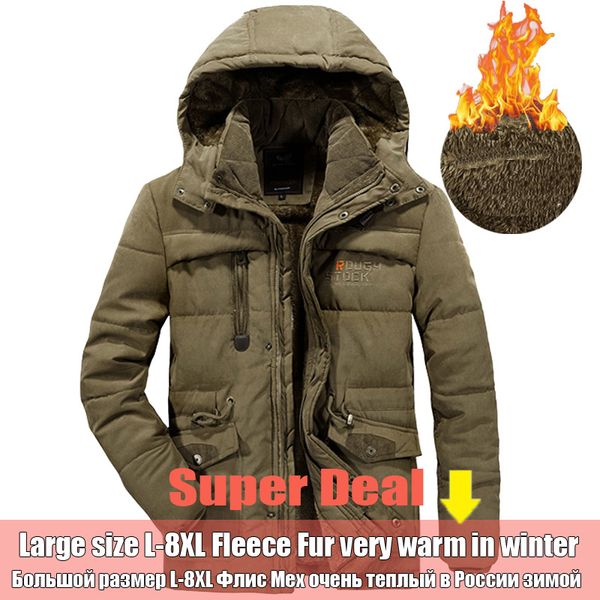 winter long jacket men outwear breathable 7xl 8xl windbreaker male multi-pocket parka fleece fur hooded hood overcoat, Tan;black
winter long jacket men outwear breathable 7xl 8xl windbreaker male multi-pocket parka fleece fur hooded hood overcoat, Tan;black