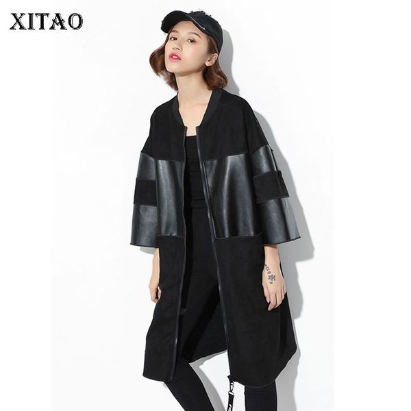 xitao patchwork pu plus size faux leather women clothes 2019 fashion match all o neck oversized coat autumn new gcc1522, Black
xitao patchwork pu plus size faux leather women clothes 2019 fashion match all o neck oversized coat autumn new gcc1522, Black