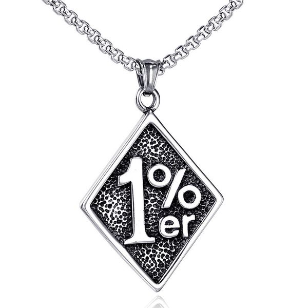 stainless steel one percent only pendant titanium steel pendant jewelry 1% er pendant, Silver
stainless steel one percent only pendant titanium steel pendant jewelry 1% er pendant, Silver