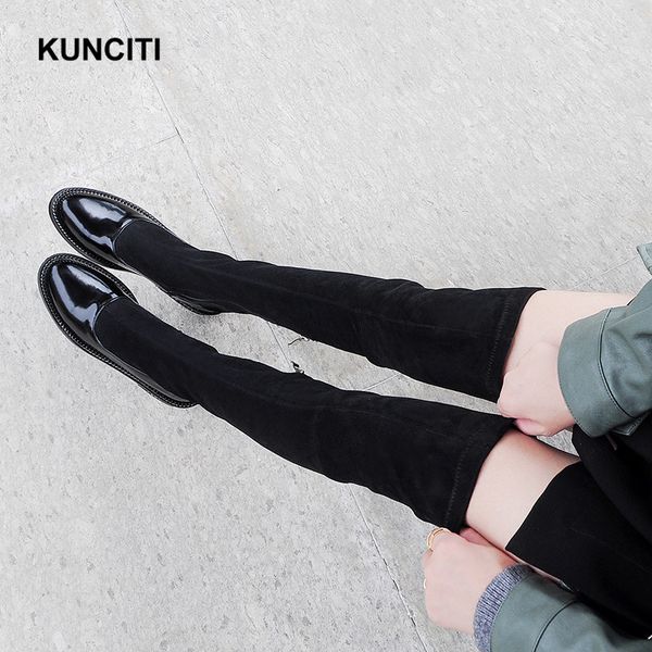 2019 kunciti black thigh high boots autumn winter fashion women shoes med chain heel over the knee designer long botas mujer b03
2019 kunciti black thigh high boots autumn winter fashion women shoes med chain heel over the knee designer long botas mujer b03