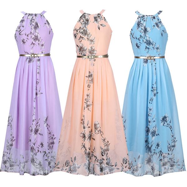 holiday women chiffon dresses elegant beach floral print halter tunic sleeveless long maxi party boho vestidos summer with belt, Black;gray
holiday women chiffon dresses elegant beach floral print halter tunic sleeveless long maxi party boho vestidos summer with belt, Black;gray