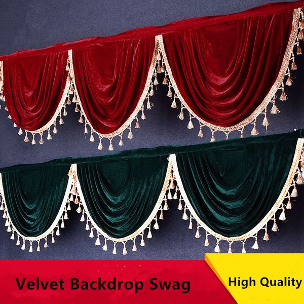 20ft length velvet drape swag with tassel decoration for event party wedding backdrop curtain stage background party decorations
20ft length velvet drape swag with tassel decoration for event party wedding backdrop curtain stage background party decorations