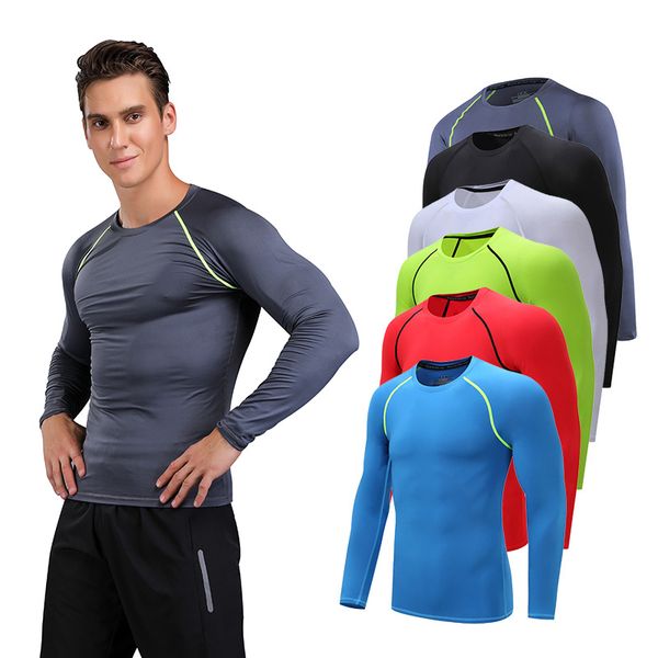 new quick drying t-shirt running men's sports shirt bodybuilding compression long sleeve fitness men's fitness t shirt, Black;blue
new quick drying t-shirt running men's sports shirt bodybuilding compression long sleeve fitness men's fitness t shirt, Black;blue