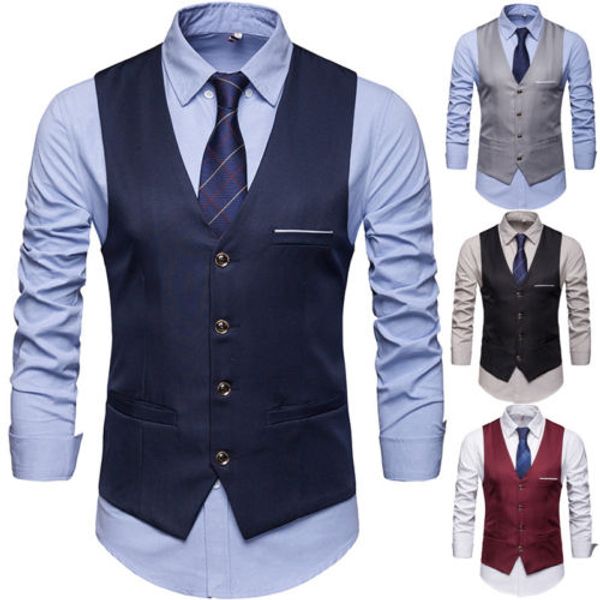 new fashion men's vest formal casual jacket tie suit slim tuxedo waistcoat coat, Black;white
new fashion men's vest formal casual jacket tie suit slim tuxedo waistcoat coat, Black;white