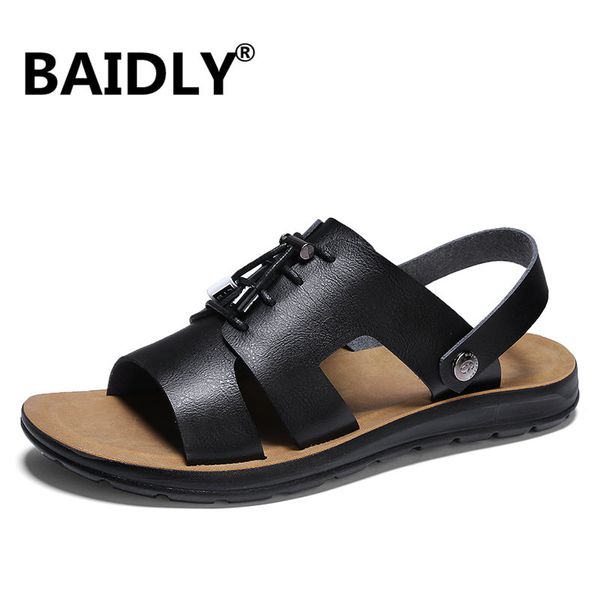 leather men sandals breathable summer quality beach slippers fashion casual outdoor sneakers male beach shoes men, Black
leather men sandals breathable summer quality beach slippers fashion casual outdoor sneakers male beach shoes men, Black